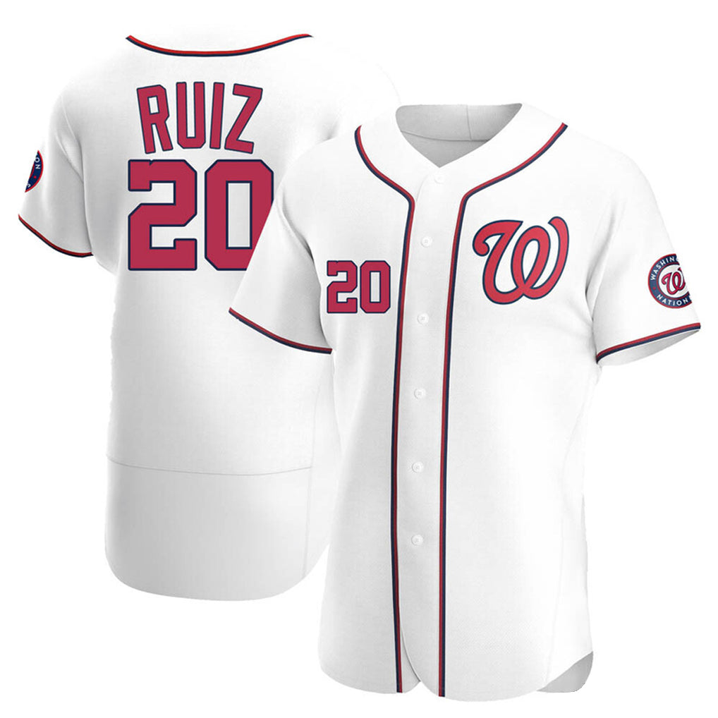 tuec W.Nationals #20 Keibert Ruiz Player White Elite Home Stitched Jerseys