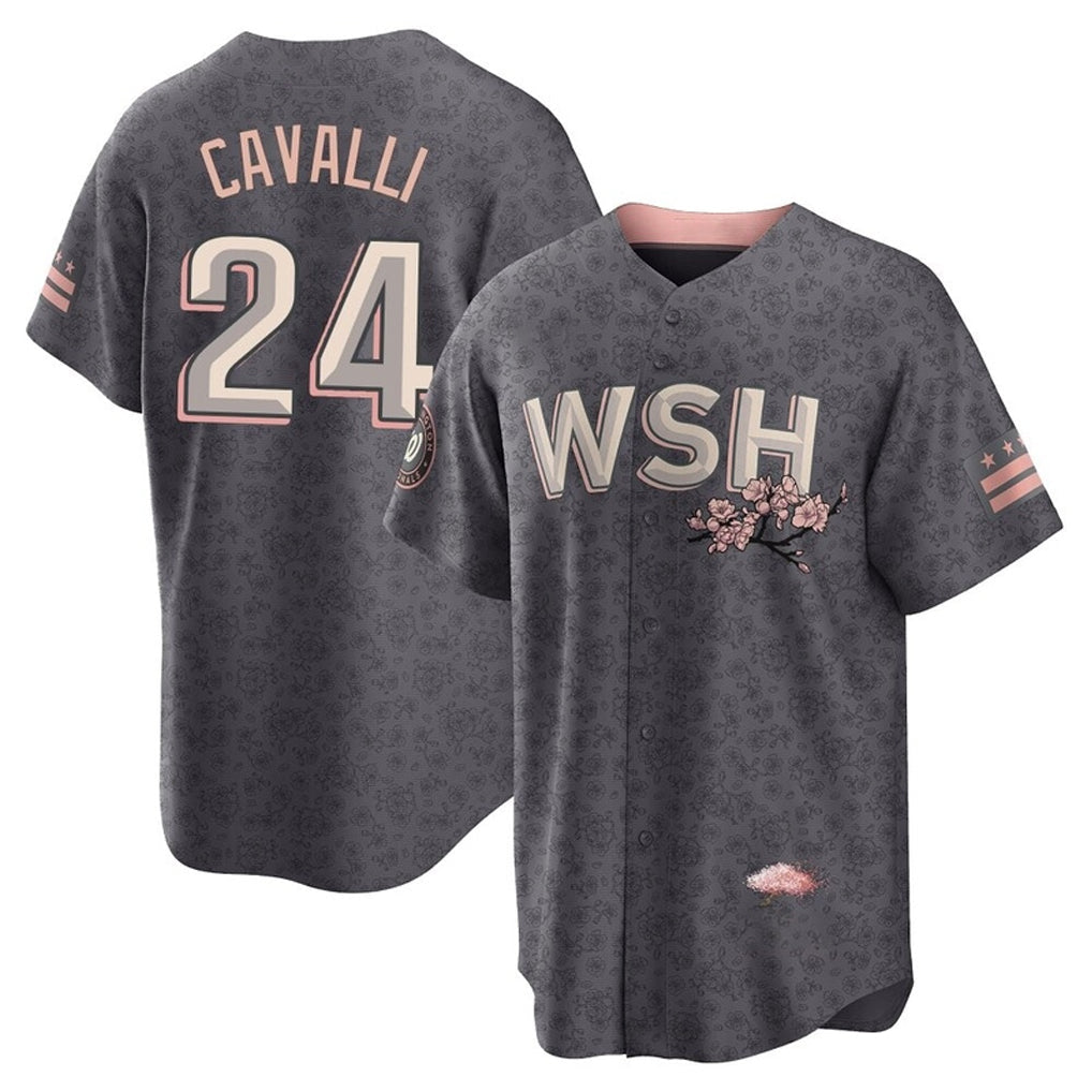 tuec W.Nationals #24 Cade Cavalli Player Gray City Connect Stitched Jerseys