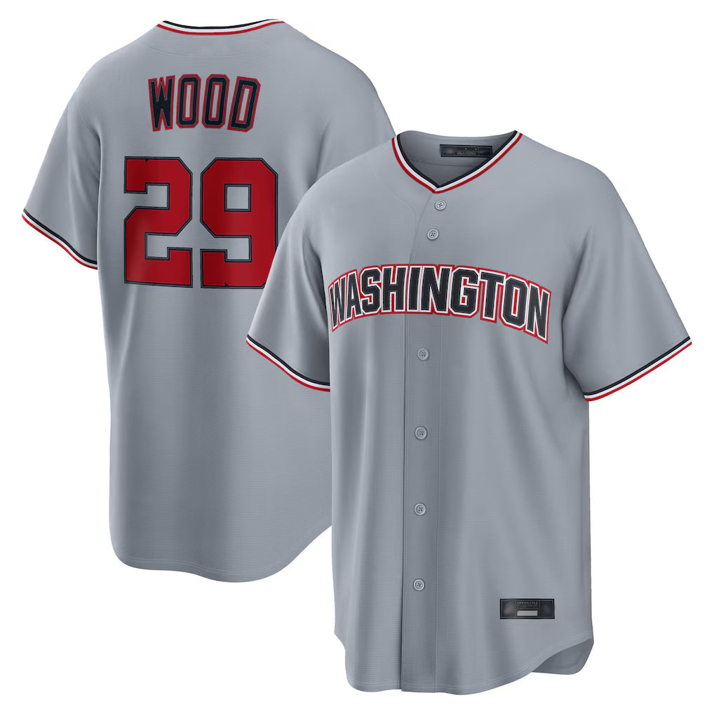 tuec W.Nationals #29 James Wood Player Gray Road Replica Stitched Jerseys