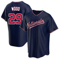 tuec W.Nationals #29 James Wood Player Navy Blue Replica Game Stitched Jerseys