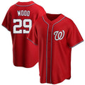 tuec W.Nationals #29 James Wood Player Red Replica Alternate Stitched Jerseys