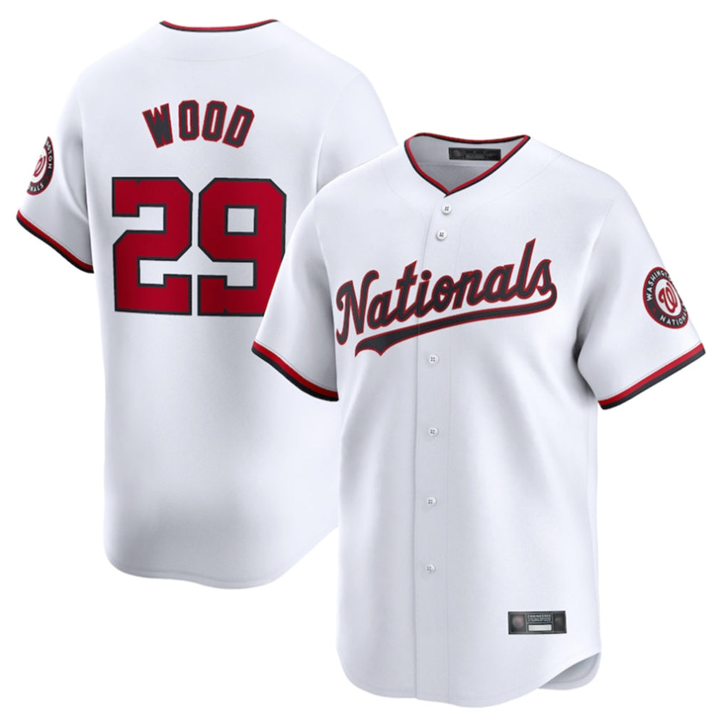 tuec W.Nationals #29 James Wood Player White Home Limited Stitched Jerseys