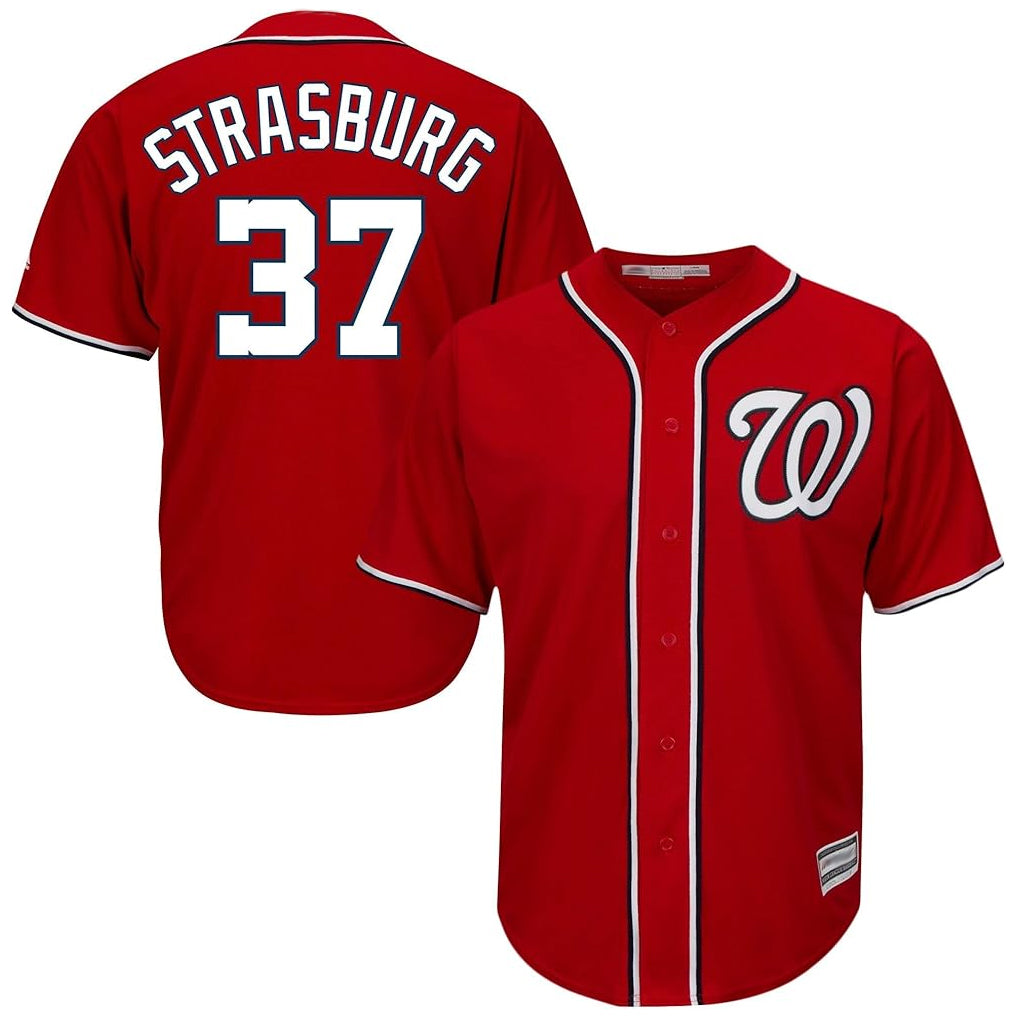 tuec W.Nationals #37 Stephen Strasburg Player Red Cool Alternate Player Stitched Jerseys