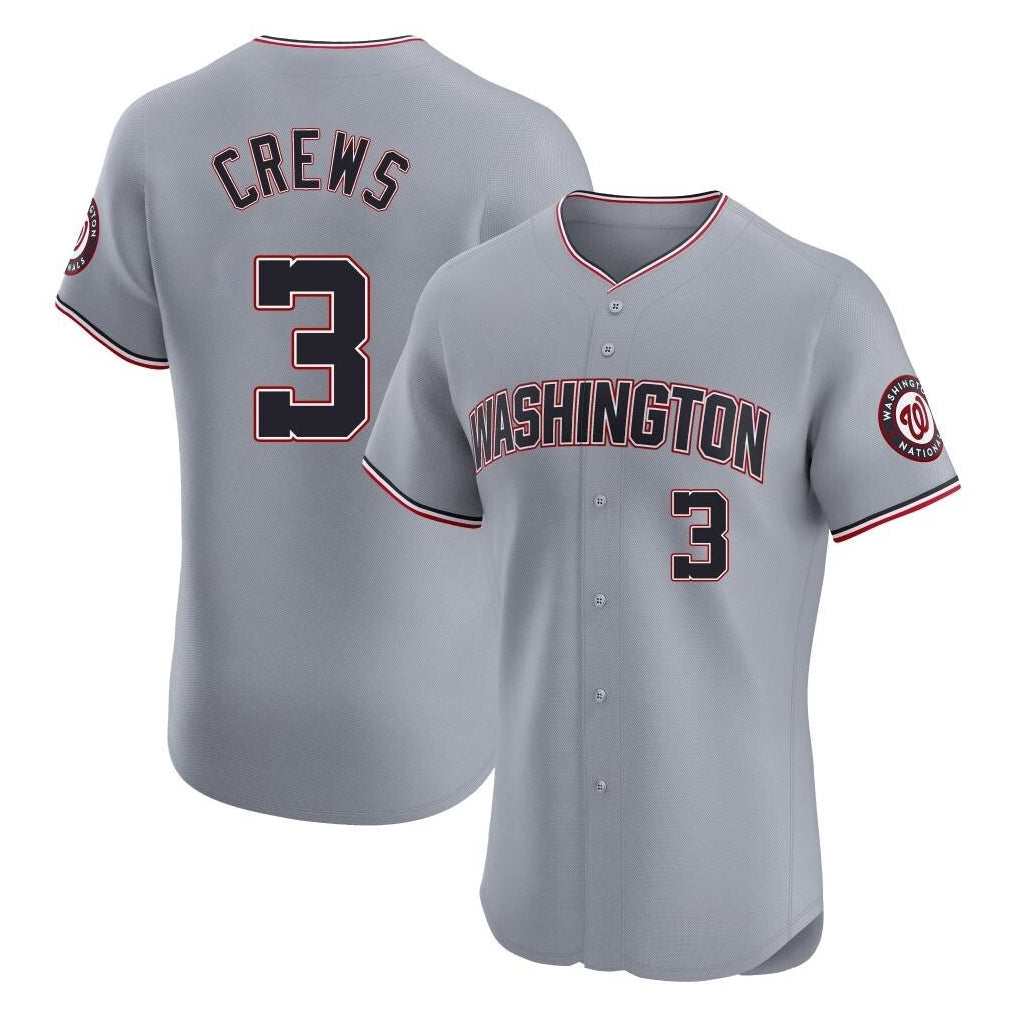 tuec W.Nationals #3 Dylan Crews Player Gray City Connect Elite Alternate Stitched Jerseys