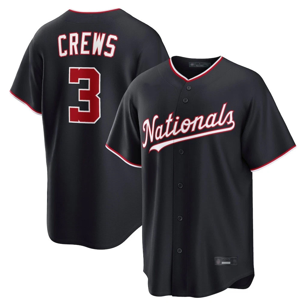 tuec W.Nationals #3 Dylan Crews Player Navy Game Stitched Jerseys