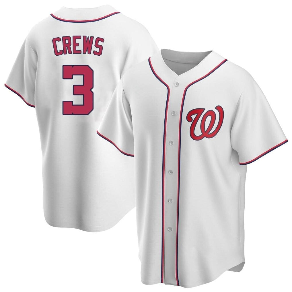 tuec W.Nationals #3 Dylan Crews Player White Game Replica Stitched Jerseys