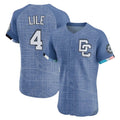 tuec W.Nationals #4 Daylen Lile Player Blue City Connect Limited Stitched Jerseys