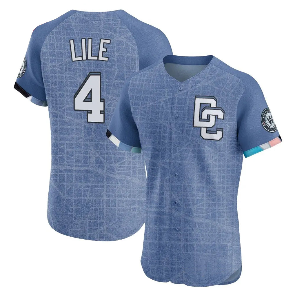 tuec W.Nationals #4 Daylen Lile Player Blue City Connect Limited Stitched Jerseys