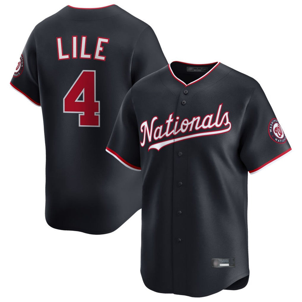 tuec W.Nationals #4 Daylen Lile Player Navy Alternate Limited Replica Stitched Jerseys
