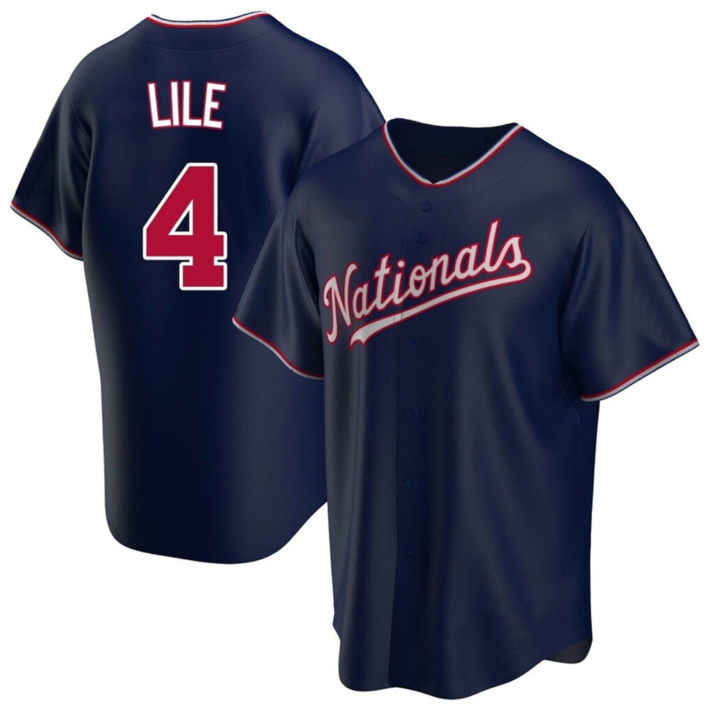 tuec W.Nationals #4 Daylen Lile Player Navy Replica Game Stitched Jerseys