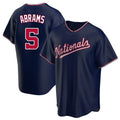 tuec W.Nationals #5 CJ Abrams Player Navy Blue Replica Game Stitched Jerseys