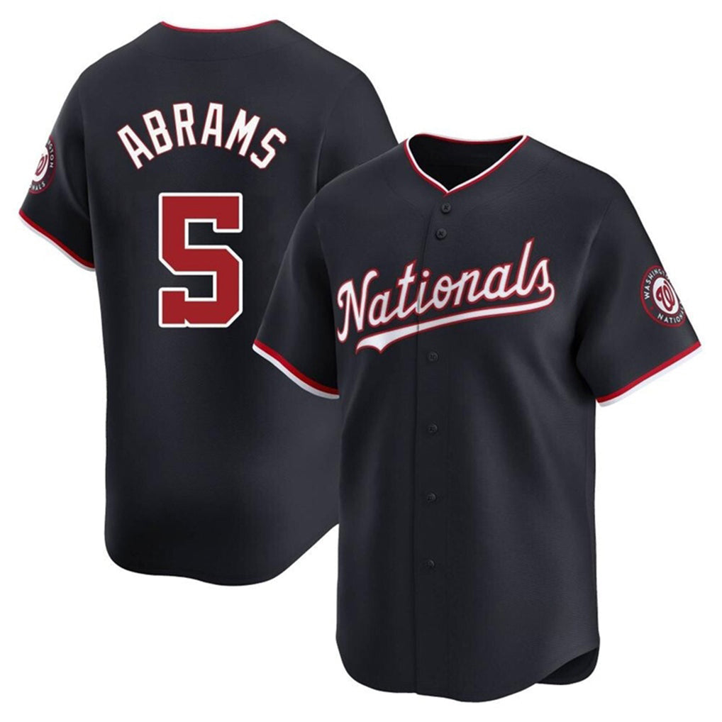 tuec W.Nationals #5 CJ Abrams Player Navy Blue Replica Stitched Jerseys