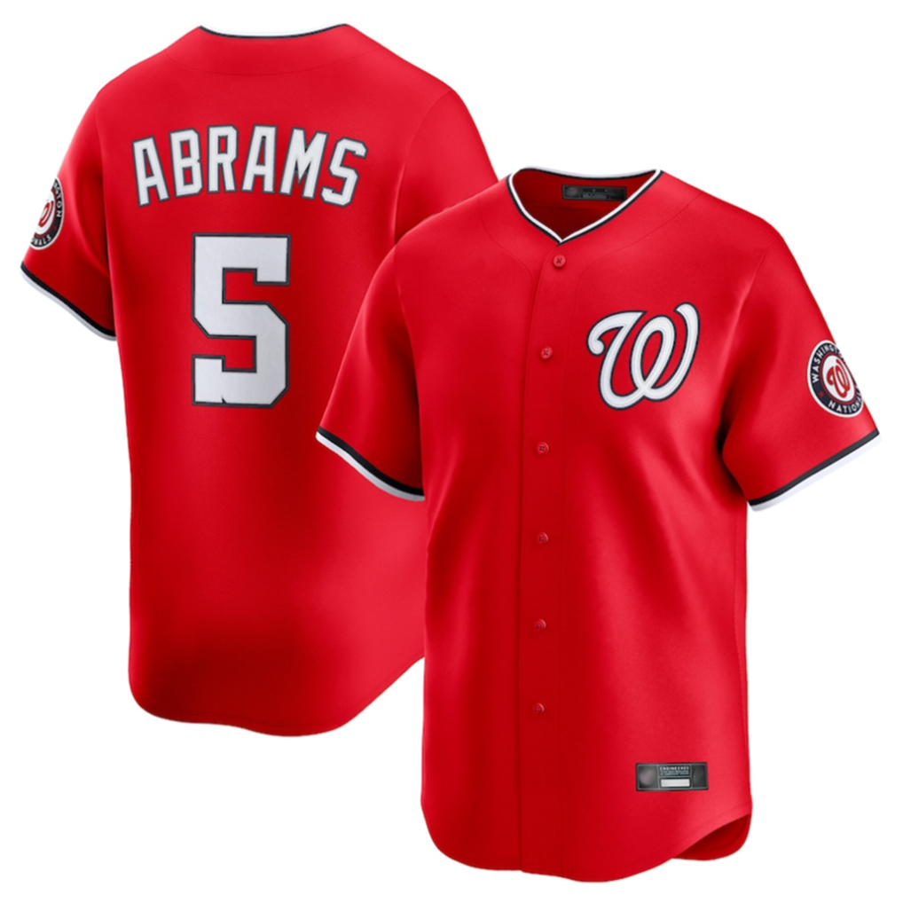 tuec W.Nationals #5 CJ Abrams Player Red Limited Stitched Jerseys