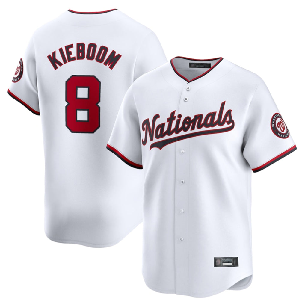 tuec W.Nationals #8 Carter Kieboom Player White Home Limited Stitched Jerseys