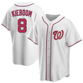 tuec W.Nationals #8 Carter Kieboom Player White Home Replica Game Stitched Jerseys