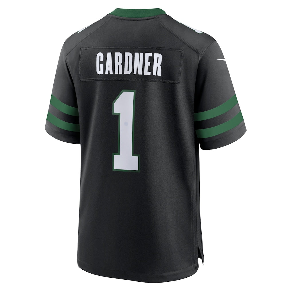 Tuec NY.Jets #1 Ahmad Sauce Gardner Legacy Black Alternate Game Jersey
