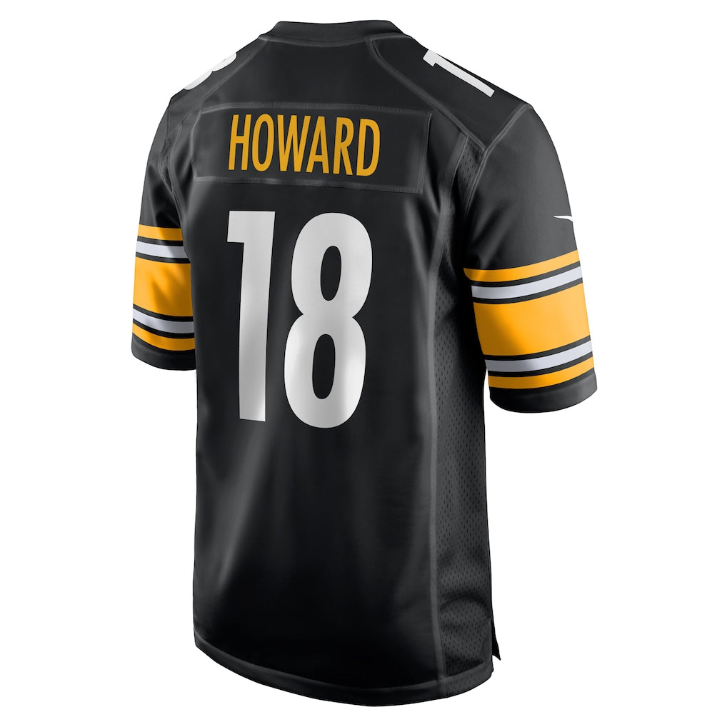 Tuec P.Steelers #18 Will Howard Black Team Game Jersey