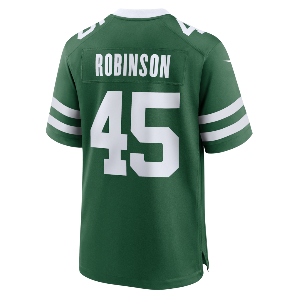 Tuec NY.Jets #45 Mark Robinson Legacy Green Team Game Jersey
