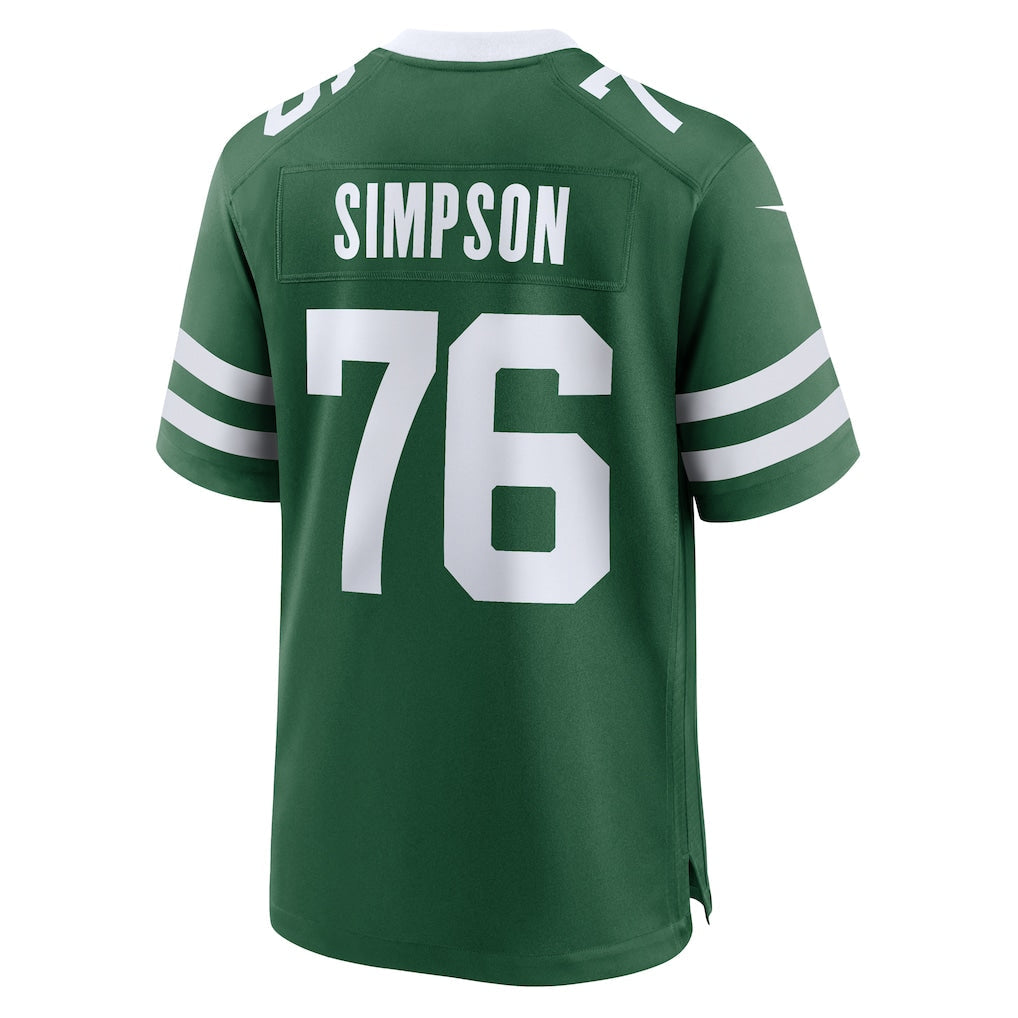 Tuec NY.Jets #76 John Simpson Legacy Green Game Jersey