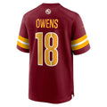 Tuec W.Commanders #18 Tyler Owens Burgundy Team Game Jersey