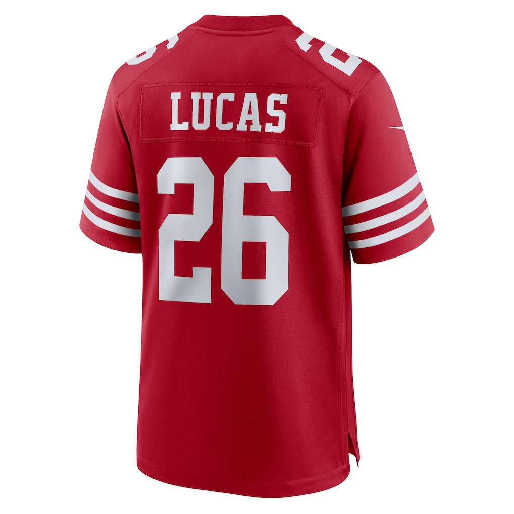 Tuec SF.49ers #26 Chase Lucas Scarlet Team Game Jersey