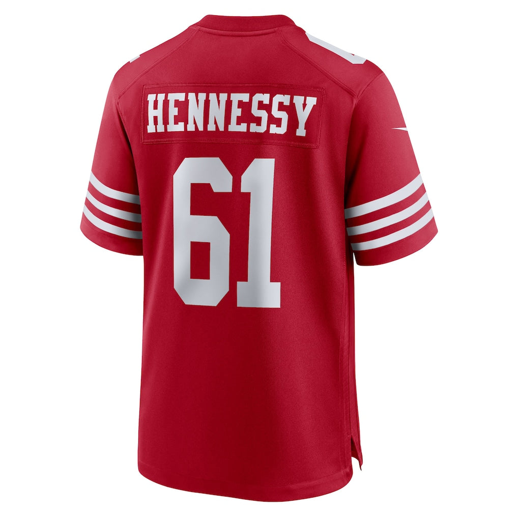 Tuec SF.49ers #61 Matt Hennessy Scarlet Team Game Jersey
