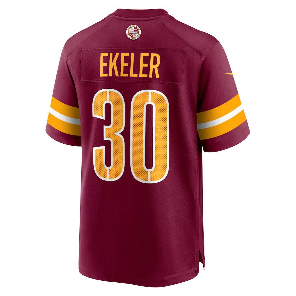 Tuec W.Commanders #30 Austin Ekeler Burgundy Game Jersey