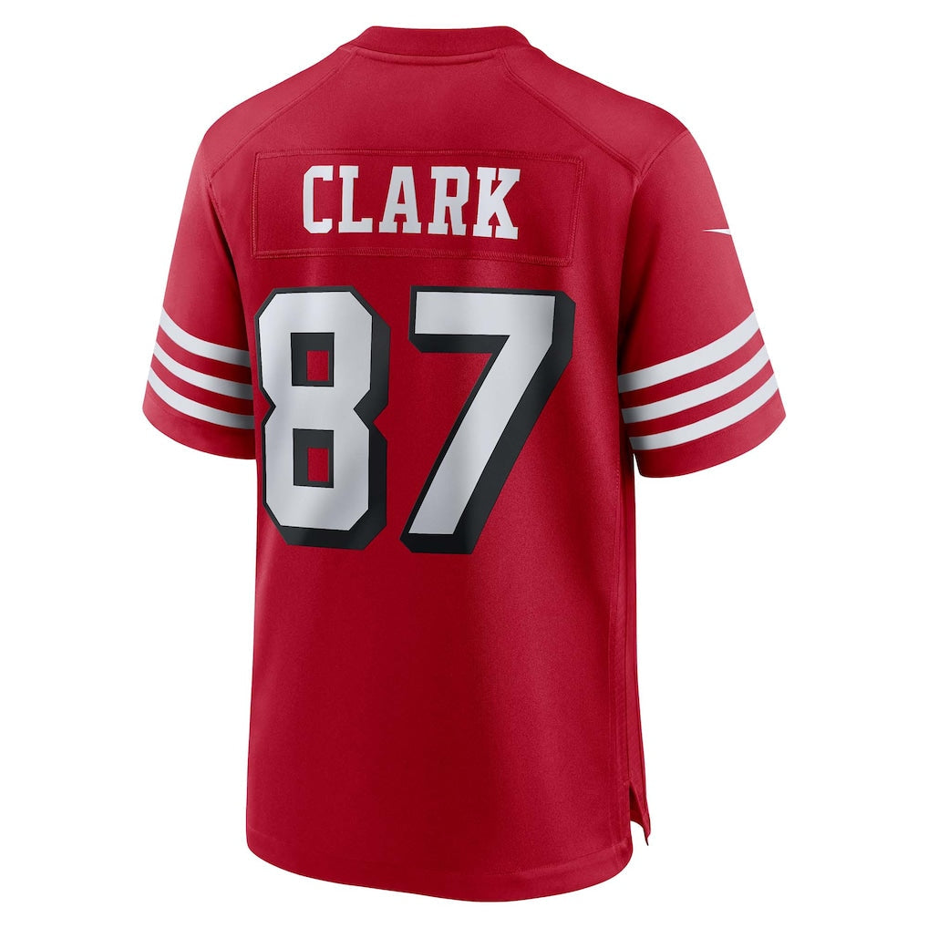 Tuec SF.49ers #87 Dwight Clark Scarlet Retired Player Alternate Game Jersey