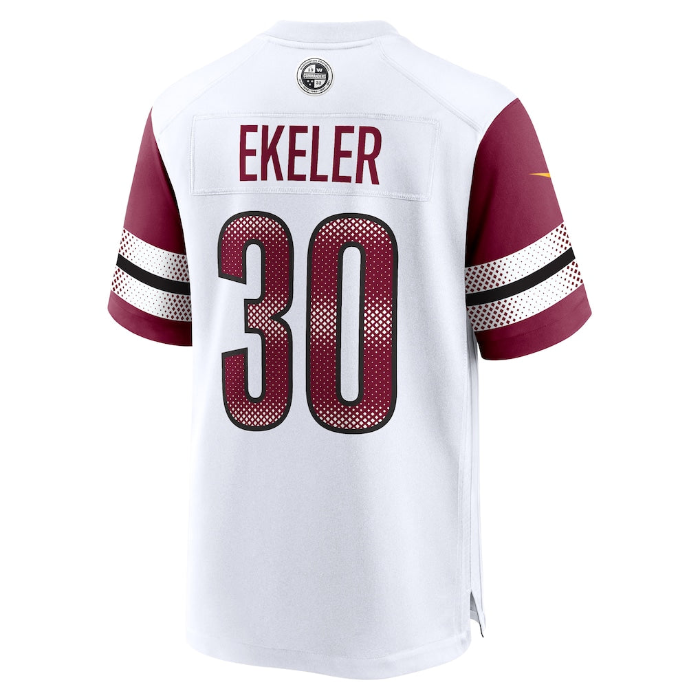 Tuec W.Commanders #30 Austin Ekeler White Game Jersey