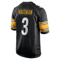 Tuec P.Steelers #3 Corliss Waitman Black Team Game Jersey