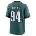 Tuec P.Eagles #94 Byron Young Midnight Green Team Game Jersey