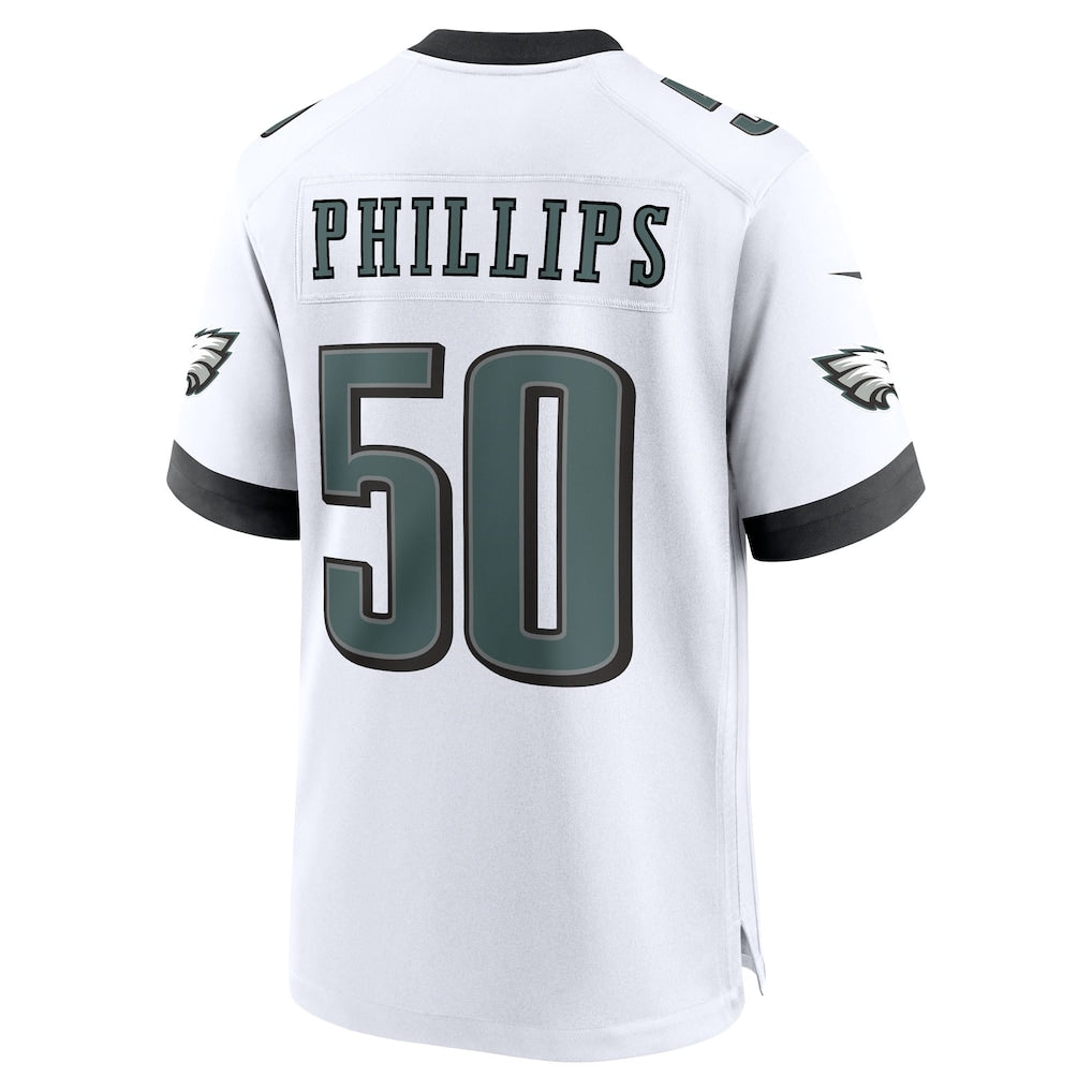 Tuec P.Eagles #50 Jaelan Phillips White Game Jersey