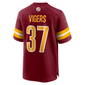 Tuec W.Commanders #37 Car'lin Vigers Burgundy Team Game Jersey