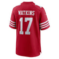 Tuec SF.49ers #17 Jordan Watkins Scarlet Team Game Jersey