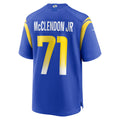 Tuec LA.Rams #71 Warren McClendon Jr. Royal Team Game Jersey