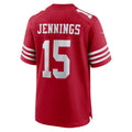Tuec SF.49ers #15 Jauan Jennings Scarlet Game Jersey