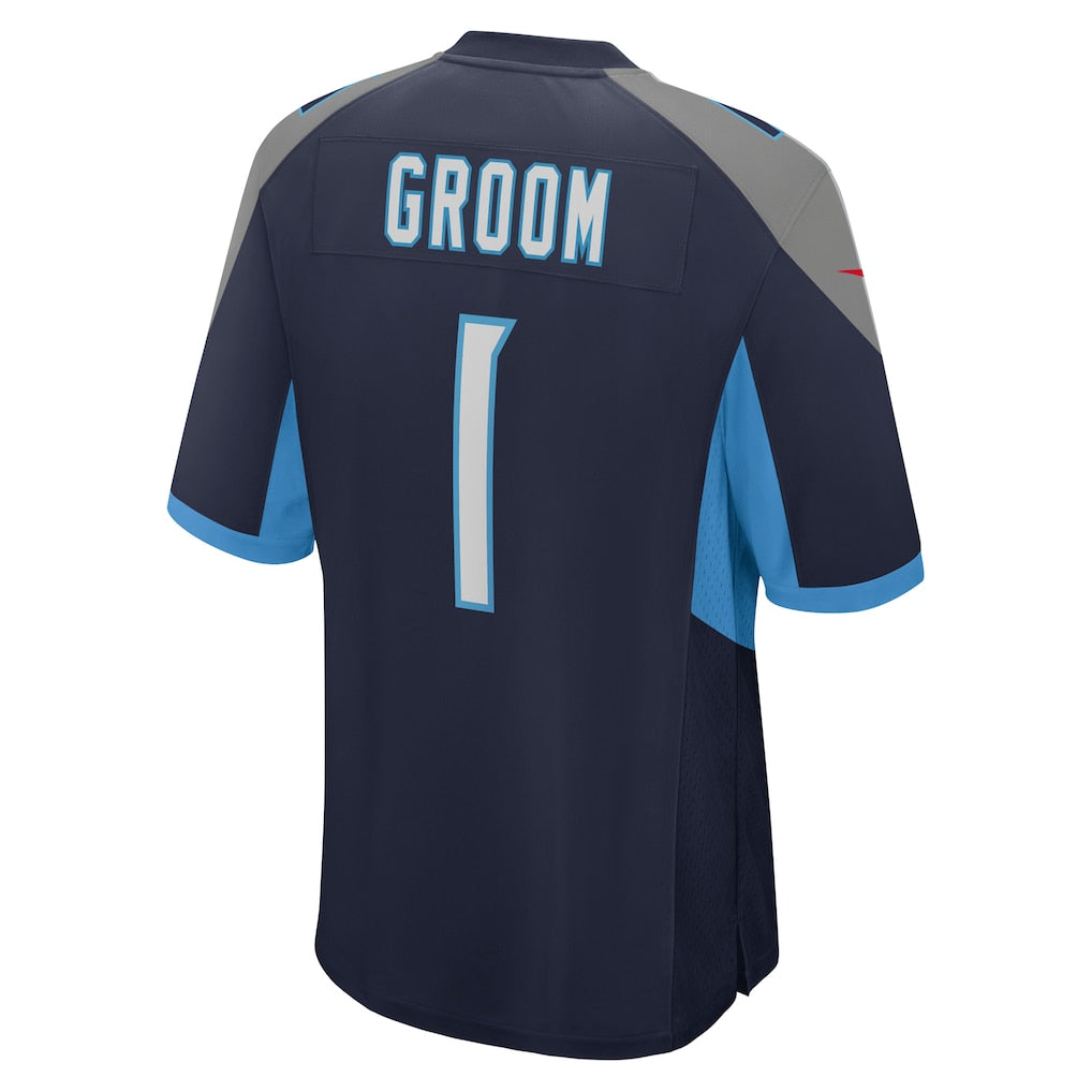 Tuec T.Titans #1 Groom Navy Game Jersey