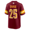 Tuec W.Commanders #25 Darnell Savage Burgundy Team Game Jersey