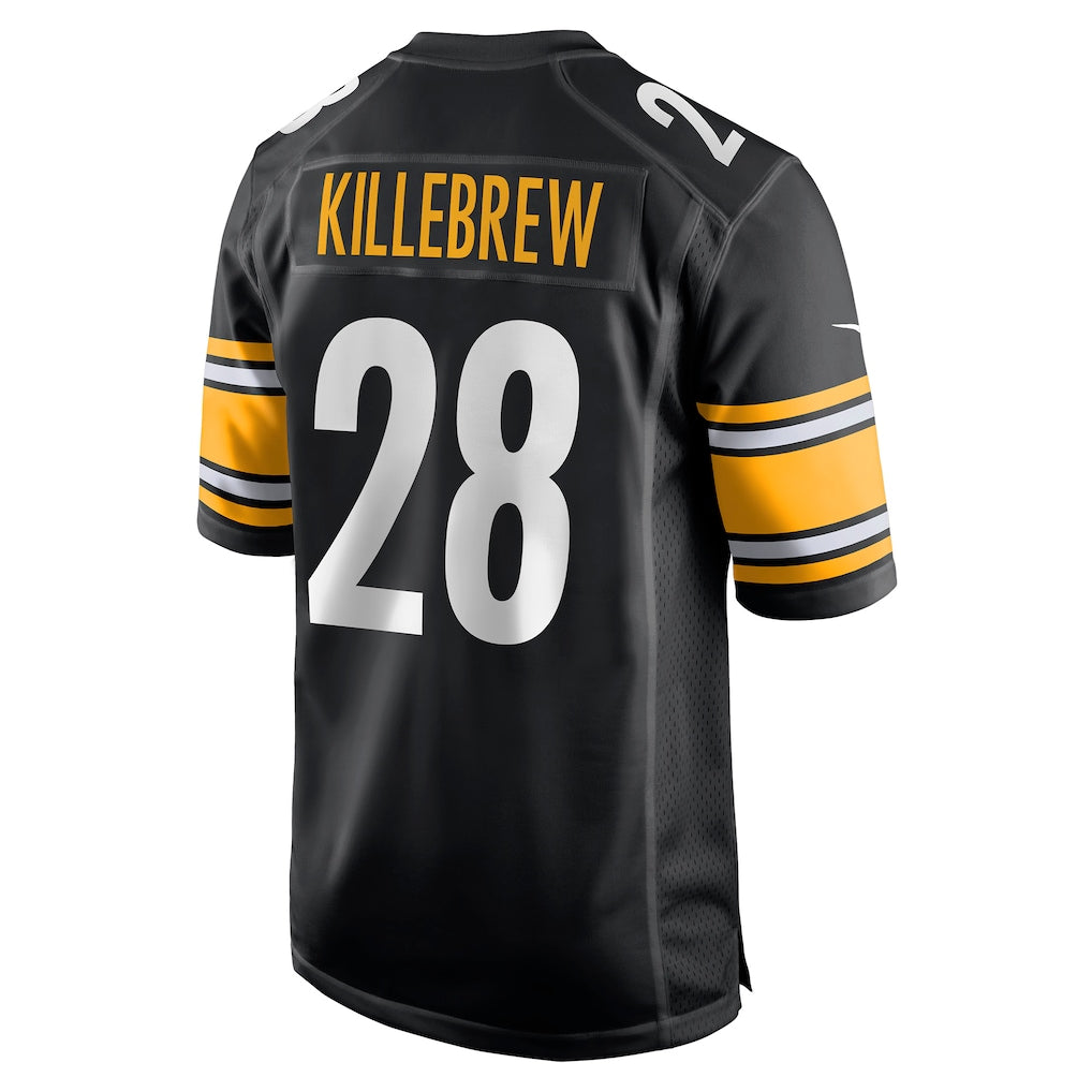 Tuec P.Steelers #28 Miles Killebrew Black Game Jersey