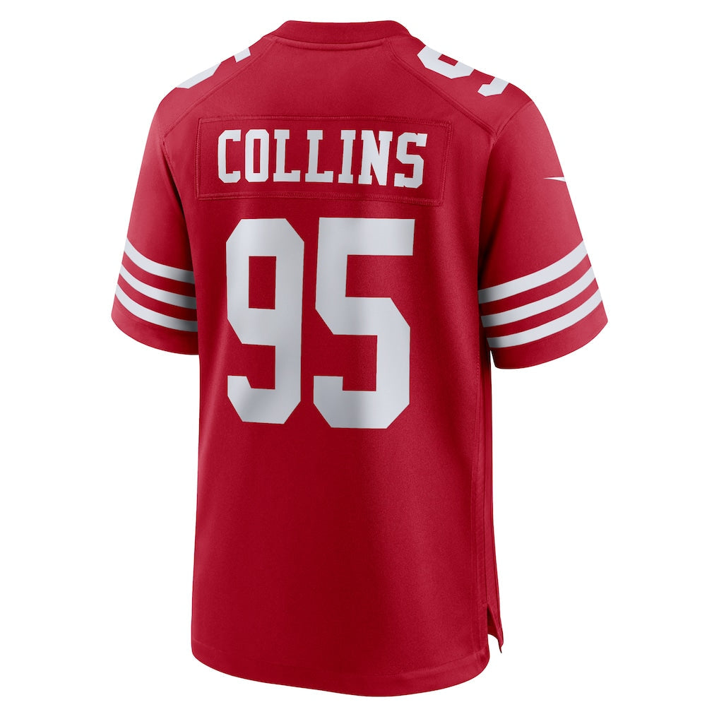 Tuec SF.49ers #95 Alfred Collins Scarlet Team Game Jersey