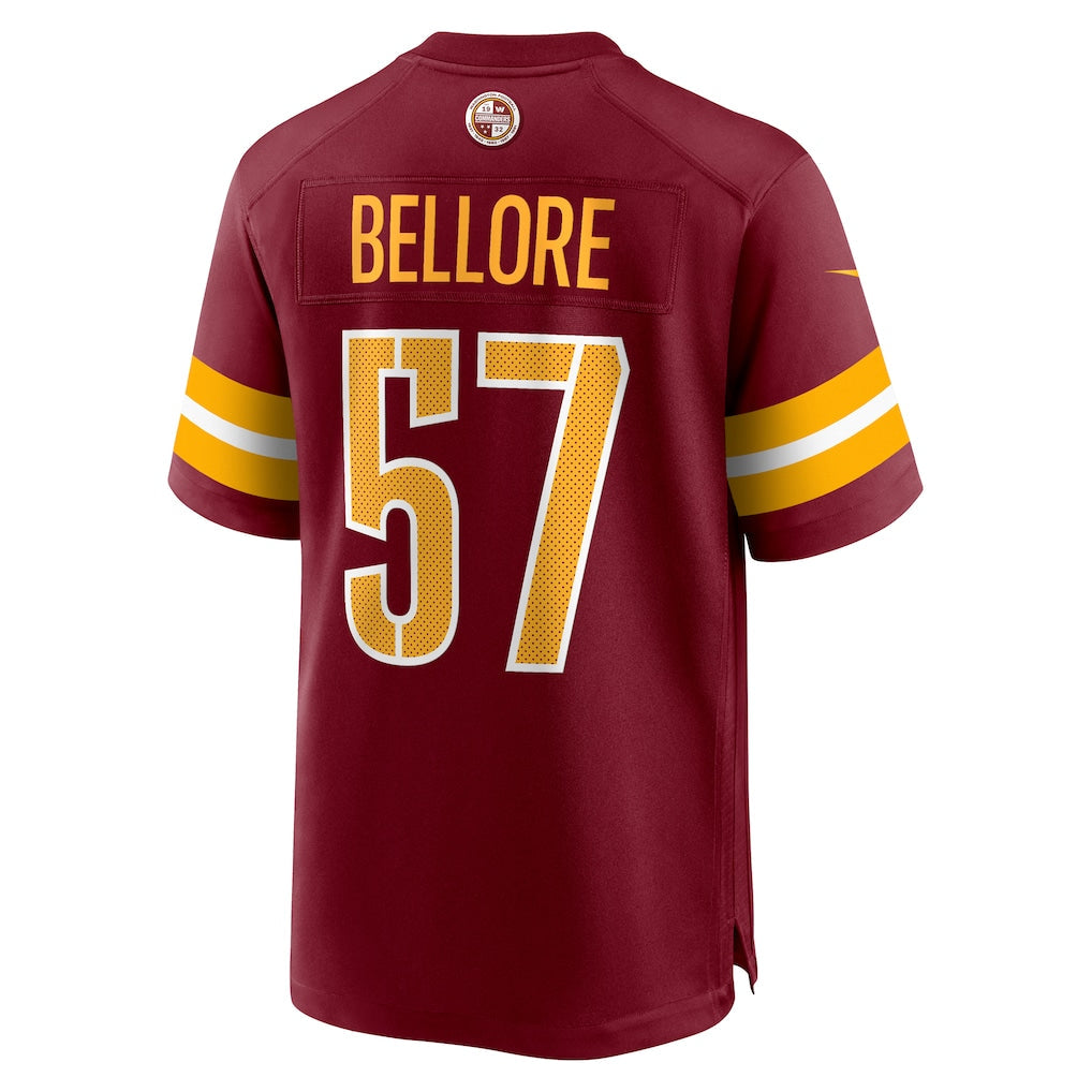 Tuec W.Commanders #57 Nick Bellore Burgundy Team Game Jersey