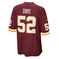 Tuec W.Commanders #52 Jamin Davis Burgundy Game Jersey