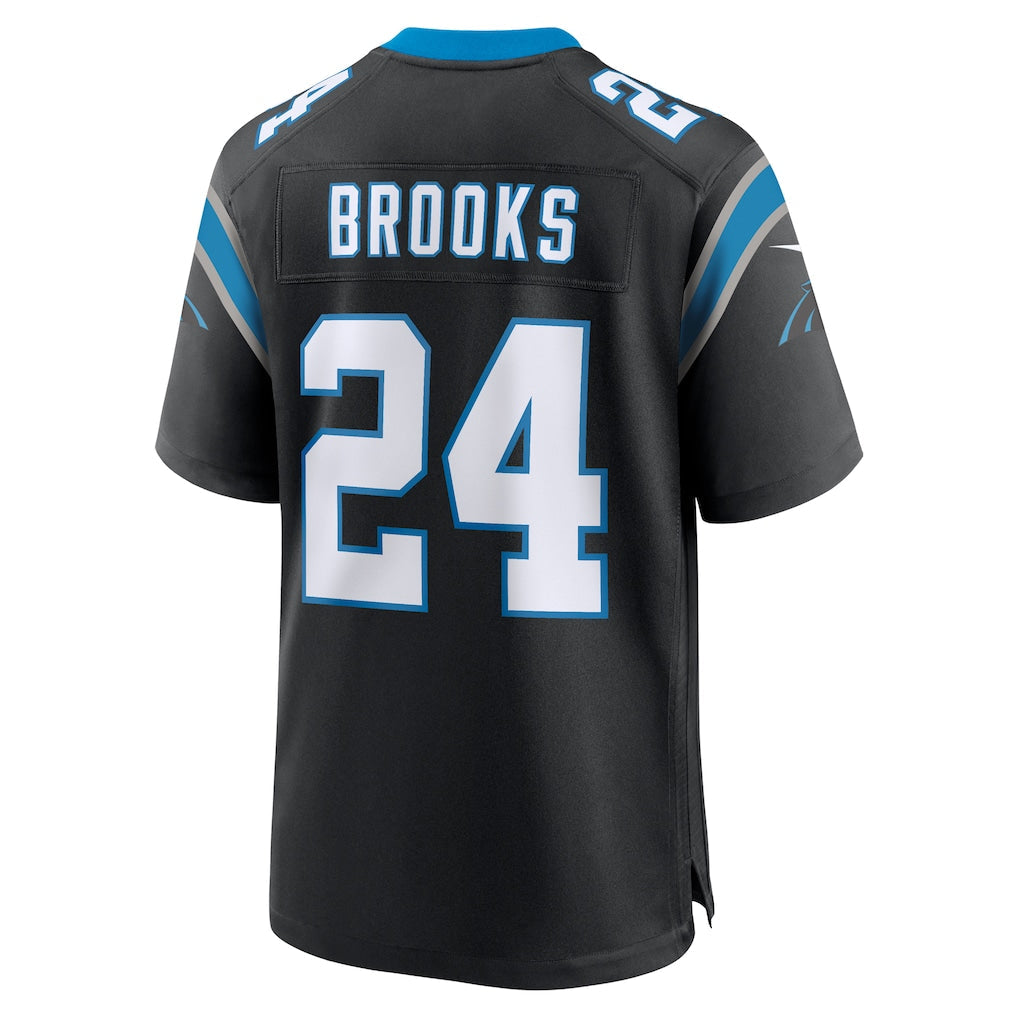 Tuec C.Panthers #24 Jonathon Brooks Black Game Jersey