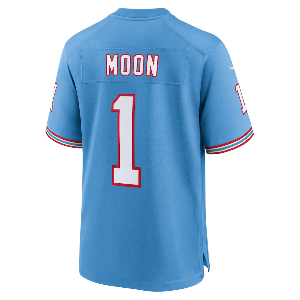 Tuec T.Titans #1 Warren Moon Light Blue Retired Player Alternate Game Jersey