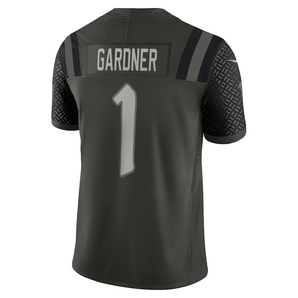 Tuec NY.Jets #1 Ahmad Sauce Gardner Gotham Green 2025 Rivalries Collection Limited  Jersey