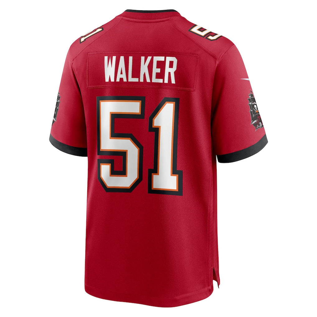Tuec TB.Buccaneers #51 David Walker Red Team Game Jersey