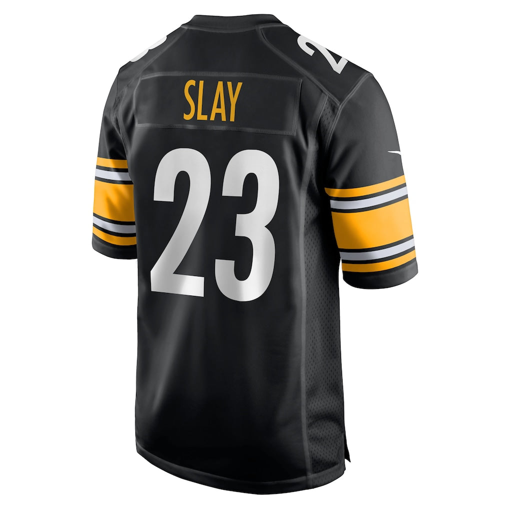 Tuec P.Steelers #23 Darius Slay Black Team Game Jersey